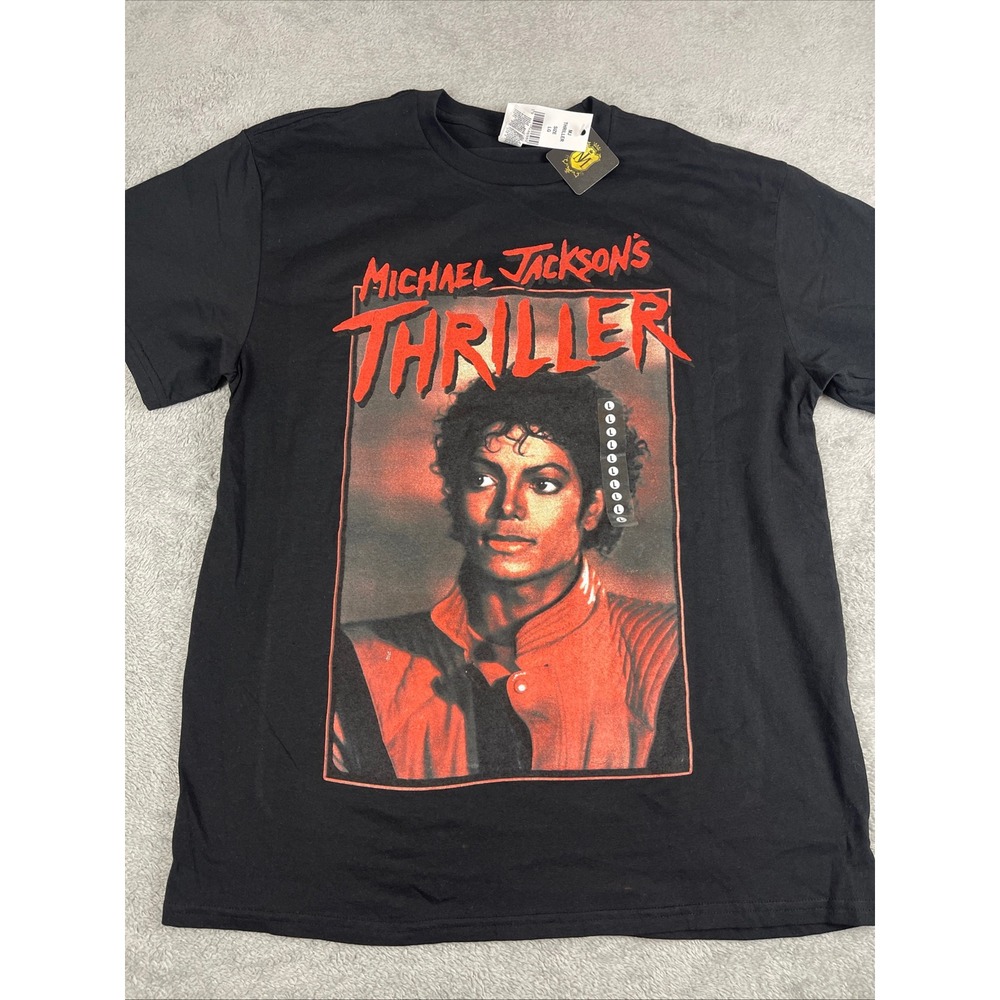 Michael Jackson Thriller Graphic T-Shirt Black Halloween Retro Large